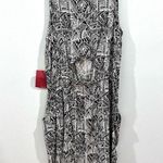 Mossimo Supply Co Black and cream abstract print cutout back dress with pockets size small NWT Photo 4