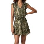 Paige REVOLVE  Bette Metallic Floral Mini Dress - Medium‎ Photo 2