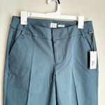 A New Day Women's Mid-Rise Slim Straight Fit Side Split Trousers Teal Blue 6 Photo 4