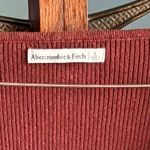 Abercrombie & Fitch Abercrombie Scoopneck, Ribbed Corset Rust Brown Sweater Top size L Photo 5