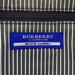 Burberry BLUE LABEL Denim Top Zip Shoulder Bag w/ Adj Brown Leather Straps RARE Photo 11