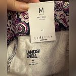 Lands' End  Starfish NEW Leggings Mid Rise Deep Sea Navy Paisley Size M (10-12) Photo 6