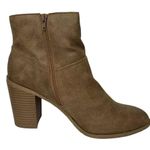 Fergalicious NEW  Fergie Garcia Faux Leather Brown Sand Ankle Boots Booties 11 Photo 3
