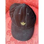 Adidas  Black Velvet Baseball Cap with Gold Trefoil Logo Photo 7