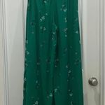 Free People NWOT Bennie Floral Green Printed Trouser Pants Wide Leg Sz 4 Photo 7