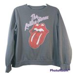 The Rolling Stones  Logo Graphic Sweatshirt - Heather Gray  Size L Photo 0