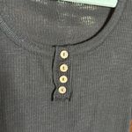 SUNBS Womens Long Sleeve Henley Top Basic Ribbed Knit Size Small Black Photo 5