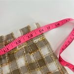 Karen Walker pleat front plaid check cotton shorts cuffed sz 4 Brown Photo 6