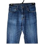 Edwin Jeans Women 29 Blue Medium Wash Distressed Japanese Denim Straight Leg 402 Photo 2