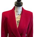 Oleg Cassini  Wool 2pc Skirt Suit Blazer Jacket Ruby Red Size 12 Vintage Rare NWT Photo 5