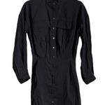 Ba&sh NEW Button Front Crew Shirtdress size XS Black Photo 3