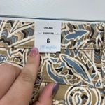 J. McLaughlin  Lexi Jean 6 NWT $178 Skinny Stretch Blue Tan Folklore Print Paisley Photo 2