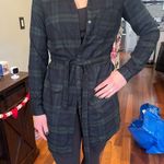 Abercrombie & Fitch  Green Black and Blue Flannel Shirt Dress Photo 4