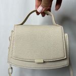 ZARA  Off White Embossed Flap Close Micro Mini Crossbody Bag Purse Photo 2