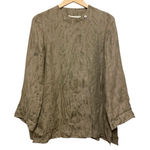 Jaeger Jaegar‎ Linen Blend Jacket Women Size US 8/UK 12 Tan Brown Patterned Retro Vtg Photo 0