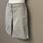 Loft Light Grey Bermuda Cotton Shorts with Pockets- Size 8 Curvy Photo 1