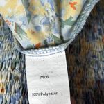 Pretty Garden Small Floral Smocked Tank Midi Dress Square Neck Ruffle Hem Blue Photo 9