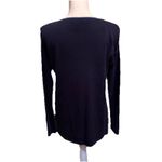 Ralph Lauren Lauren Two Tone Blue V Neck Sweater Womens Size Small Linen Cotton Photo 1