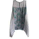 Hem & Thread  Women Top S Multicolor Crochet Inlet Mixed Boho Pattern Festival‎ Photo 2