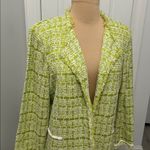 Misook  Tweed Eyelash Blazer Lime Photo 5