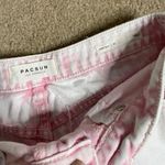 PacSun Pink Bleach Dye Denim Mom Shorts Photo 3