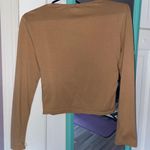 Yoins Tan Crop Top Photo 4