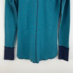 Lululemon Navy Teal Classic Stripe Reversible Open Your Heart Long Sleeve Top Photo 12