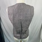 Vintage Y2K Talbots Petites Plaid Linen Vest Women's 6 Button Front USA‎ Made Gray Photo 6