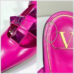 Valentino Garavani  Roman Stud leather Point Toe Flats Pink 37.5 NEW Photo 14