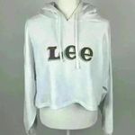 Lee  White Cropped Hoodie Size Large Photo 1