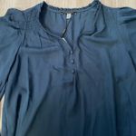 T Tahari T. Tahari Dark Teal Business Casual Blouse size Medium Photo 2