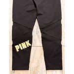 PINK - Victoria's Secret NEW  women's small black with mesh panels leggings Photo 2