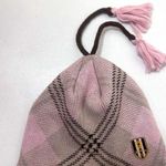 Burton Beanie Womens One Size Powder Blush Plaid Hat Tassels Ski Snowboa… Photo 0