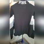 PINK - Victoria's Secret Pink Victoria’s Secret Gray & Black 1/4 zip pullover size Large Photo 4
