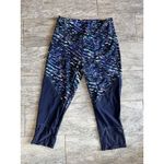 Marika‎ Activewear Capri Leggings Crop Pants Small Vented Navy Blue Athletic Photo 5