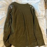 ZARA  | Embellished Beaded Top Green Silver Small Photo 3