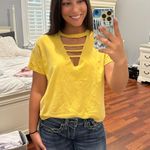 Mustard Cutout Shirt Yellow Photo 0