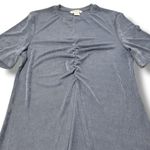 Urban Revivo Top Size 8 Women's Blouse High Low Asymmetrical Top Ruched Stretchy Top Women's Top Blue Photo 3