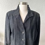 St. John Sport Dark Denim Ruffle Jacket Black Size L Photo 3