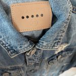 BLANK NYC Jean Jacket Raw Hem Distressed Destroyed Size XS Trucker Denim Coat Photo 11