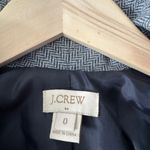 J.Crew  Herringbone Robert Noble Collar Wool Tweed Blazer Jacket Size 0 Photo 3
