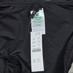 J.Crew  Ribbed high-rise cheeky bikini bottom Black XS‎ NWT Photo 4