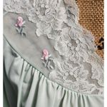 Shadowline Mint Green Nightgown Lace Trim Floral Embroidery Button Front Size‎ L Size L Photo 1