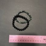 Healing Dark Crystal Set Of 2 Bead Bracelets One Size Unisex EUC Photo 5