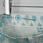 Talbots Perfect Skimmer stretch aqua blue paisley print cropped casual pants 6 Photo 8