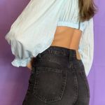 11th Statement Blue Long Sleeve Tie Front Top Photo 3