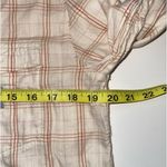 Carhartt Loose Fit 100% Cotton Cream Button Down Plaid Shirt Photo 6