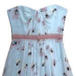 BCBGMAXAZRIA Amber Pearl Blue Floral Strapless Silk Maxi Dress Women’s US 4 Photo 3