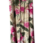 Bahama Beach Medium Vintage 90s Vacation Floral Tropical Full Button Midi Dress‎ Photo 0