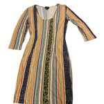 Just Cavalli Brown Tan Sheath Dress 3/4 Raglan Sleeves Photo 0